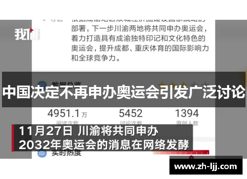 中国决定不再申办奥运会引发广泛讨论 中国决定不再申办奥运会引发广泛讨论